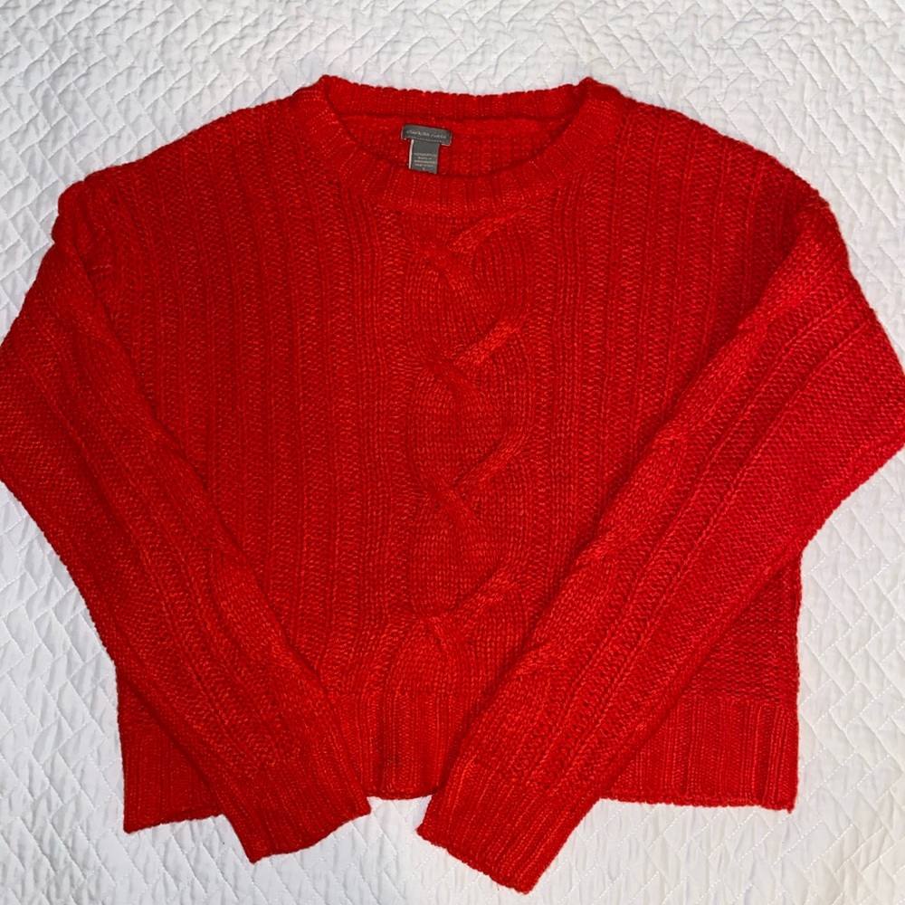 Charlotte Russe Cropped Knit Sweater